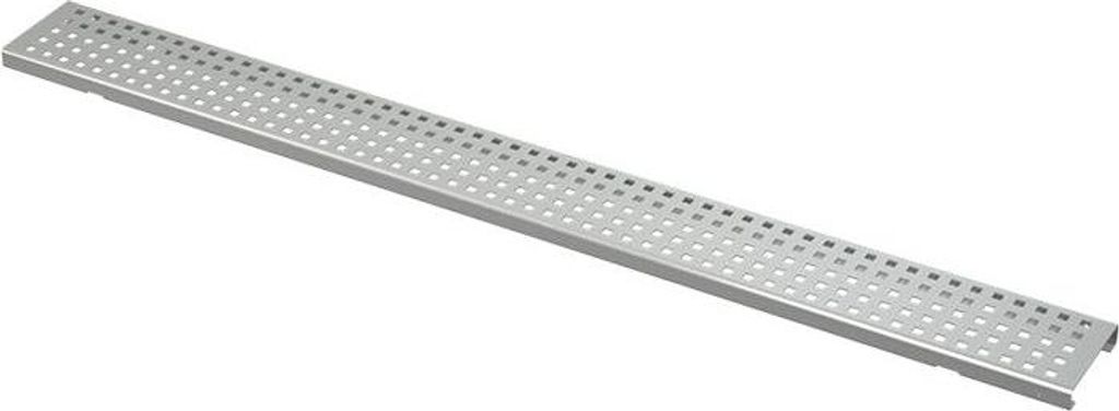 Alcadrain Rost für Entwässerungsrinne für Fassaden-und Terrassenentwässerung MW 8/8 Edelstahl 998 mm x 100 mm x 20 mm