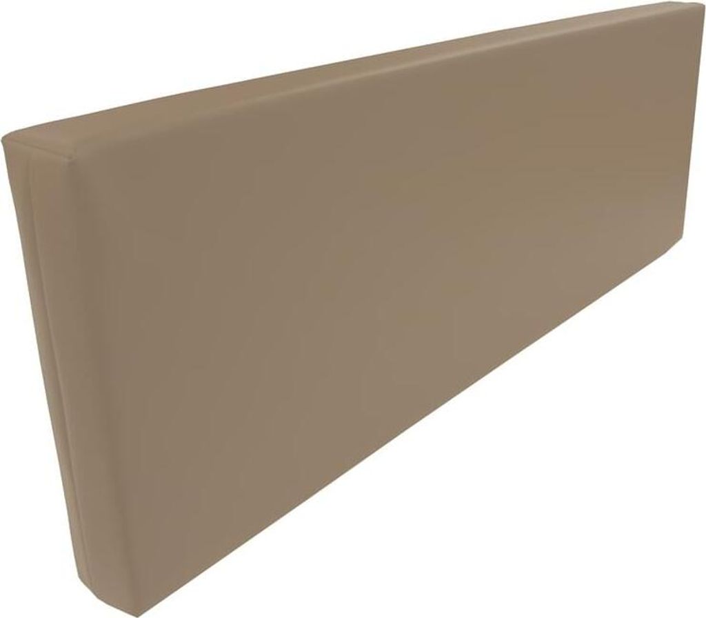 Rueckenlehne - Rueckenkissen für Palettenkissen (120x43x20/15 cm (Sand) MATRATZEN KISSEN Mit Kunstleder flammhemmend MVSS 302 - UV stabilisiert - ...