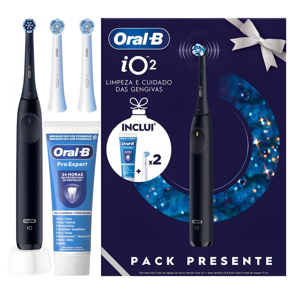 Oral-B iO Series 2 – Magnetische Elektrische Zahnbürste – Night Black – Special Edition – 3 Reinigungsmodi – Andruckkontrolle – inkl. ...