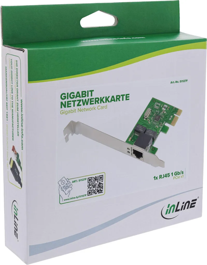 Carte réseau PCIe Gigabit InLine RJ45 : Réparez votre connexion LAN