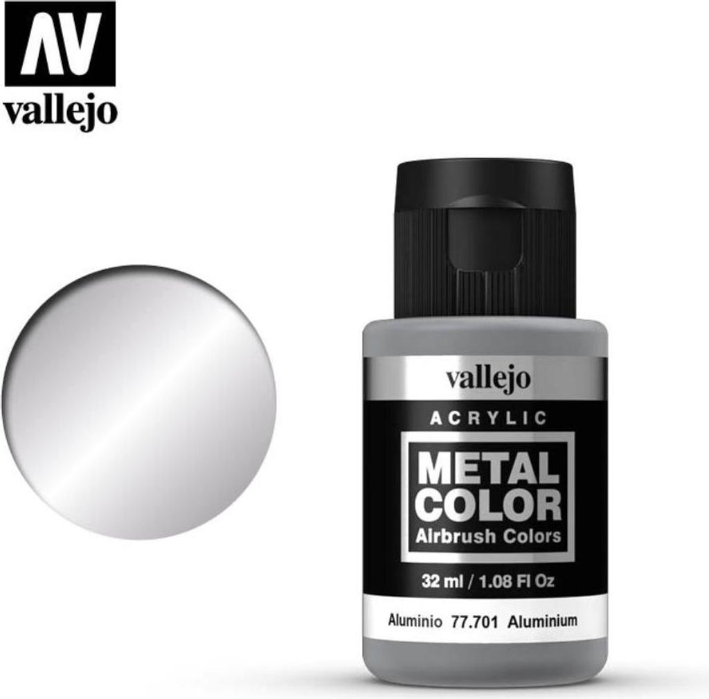 Vallejo 77.701, 32 ml, Aluminium, Metallisch, Metallisch, Flasche