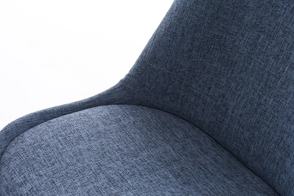 Chaise Pegleg Tissu confortable Square Blanc Bleu - Pieds robustes