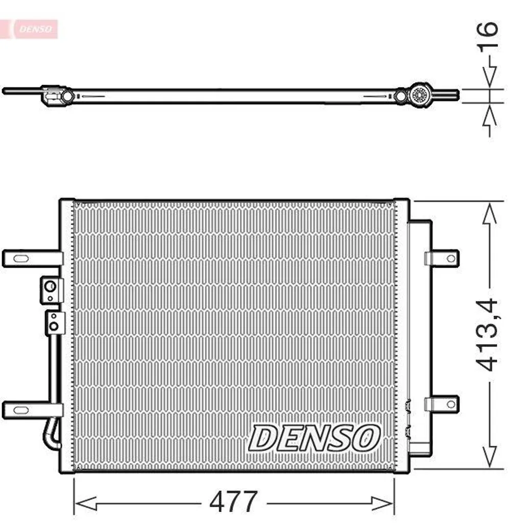 Condenseur de clim DENSO DCN41029 pour HYUNDAI IONIQ AE avec déshydrateur
