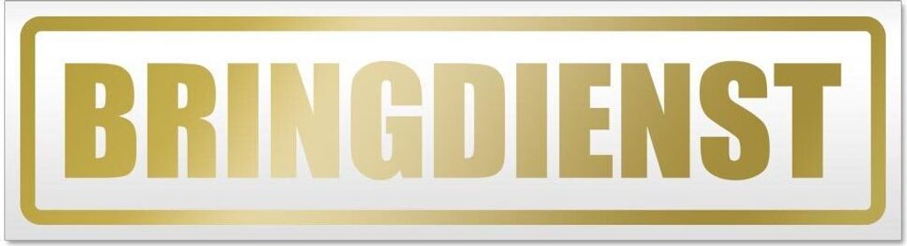 Kiwistar Bringdienst Magnetschild Schild magnetisch - 60cm Gold - Magnetfolie für Auto PKW Kfz