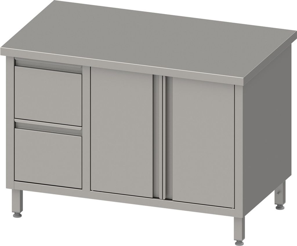 Arbeitsschrank mit Flügeltüren, 1100x700x850 mm, mit 2er Produktbild 