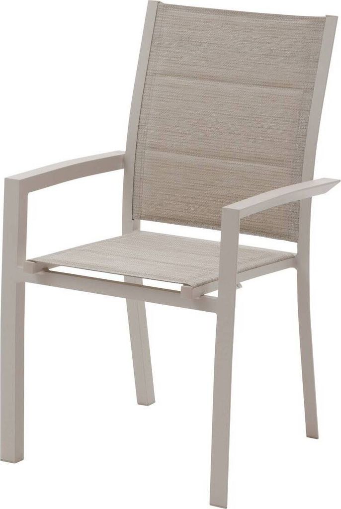 Hespéride - Garten-stapelsessel "allure" beige & hafer aluminium und texalin
