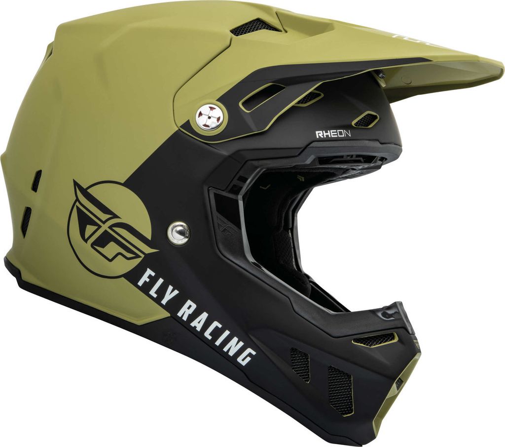 Fly Racing Formula CC Centrum Motocross Helm, oliv/schwarz/weiß, M (58)