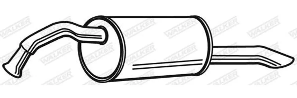 Réparer pot échappement Yaris : Silencieux WALKER 22157 silencieux
