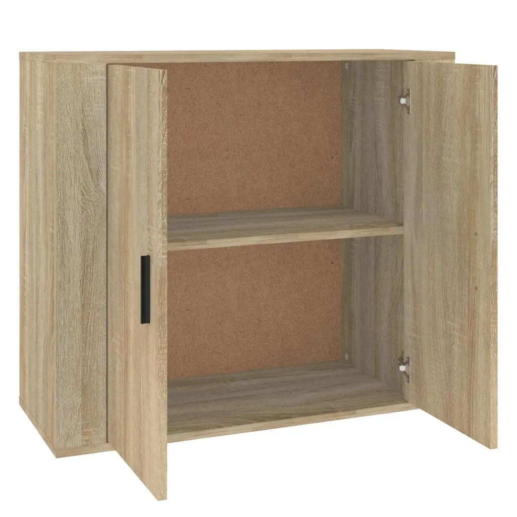 Credenza in Legno Rovere Sonoma 80 cm | Mobiletto Rustico Chic - 4