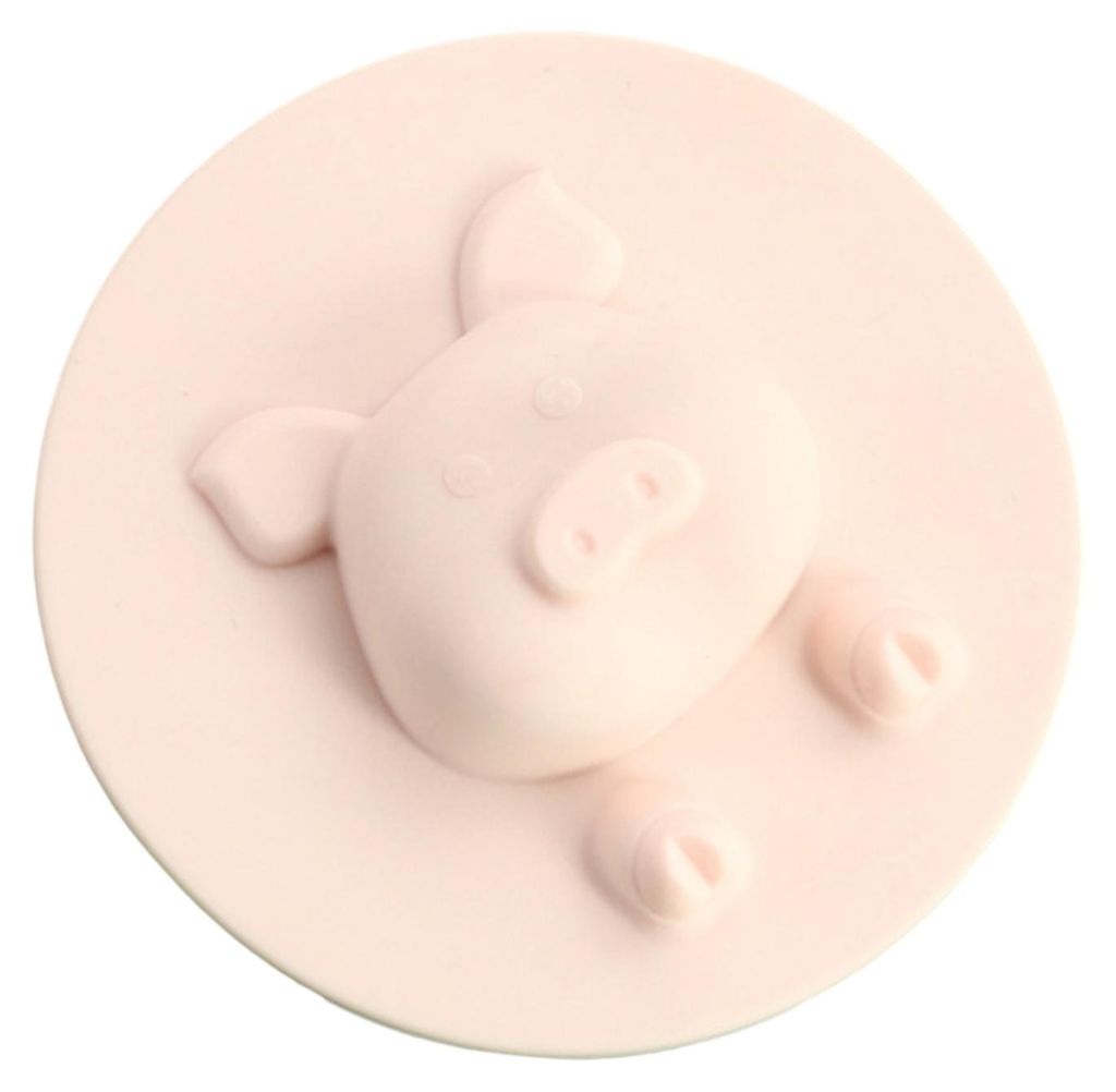 Silikon-Becherdeckel in Schweinchenform, hitzebeständig, rutschfest, mikrowellengeeignet, niedlicher Schweinchen-Becherdeckel für Kaffee, Tee und...