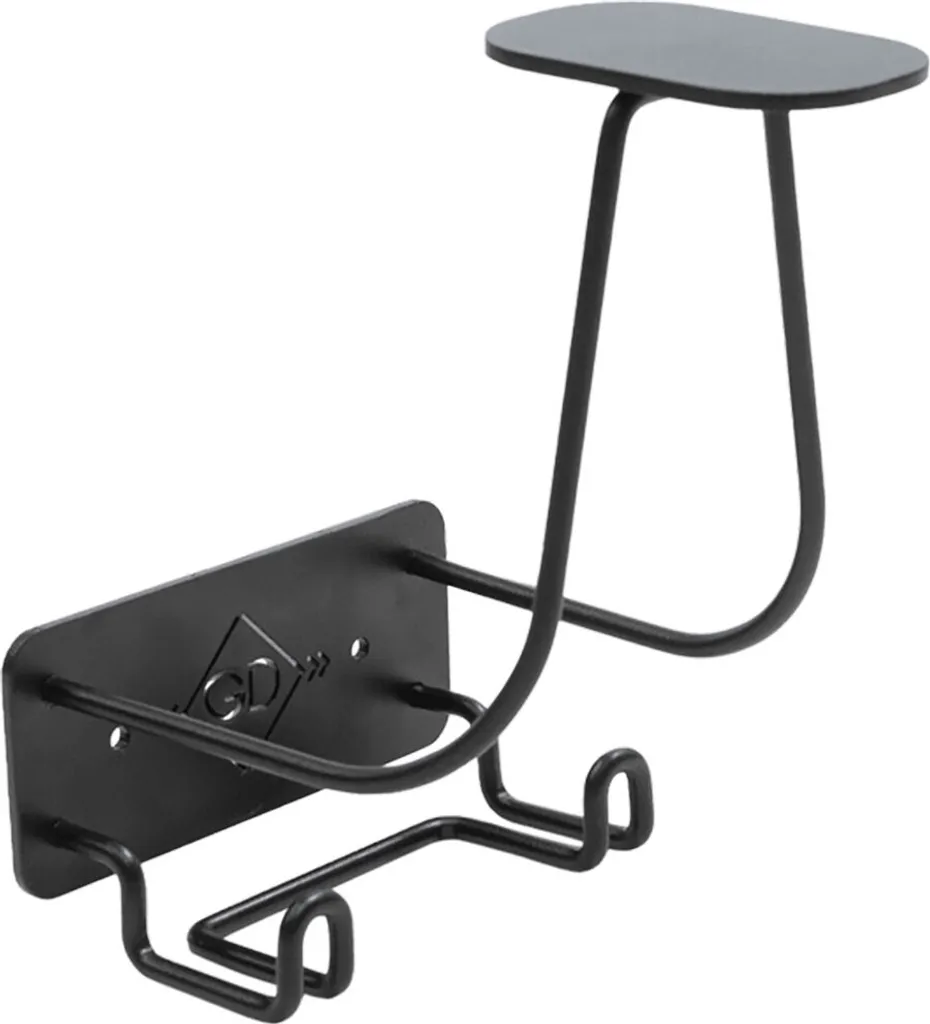 Porte-casque Grooming Deluxe noir pour éviter les chutes de bombe
