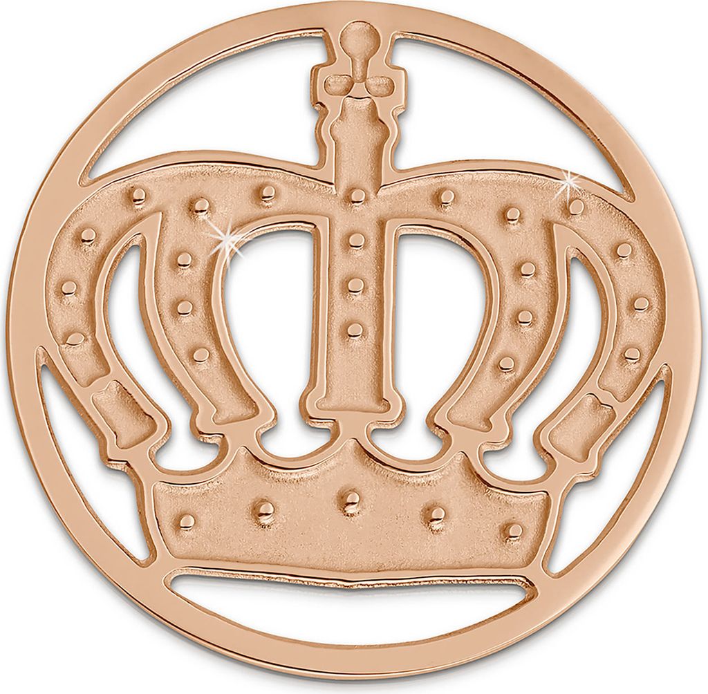 Amello Coins rose 30 mm Einleger Edelstahl vergoldet Coin Produktbild 