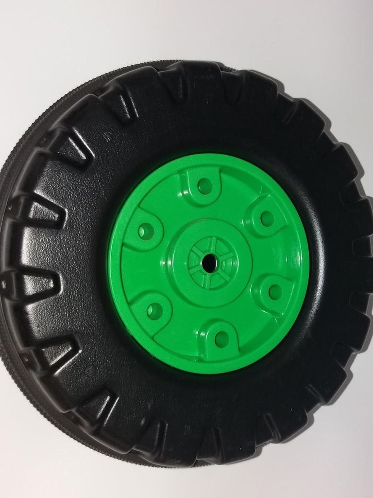 Velké náhradní kolo s ráfkem a pneumatikou, zelené barvy, Obrázek produktu 