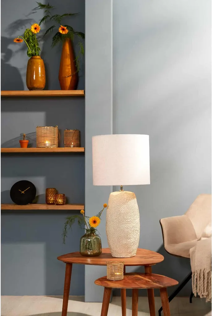 Light & Living - lampada da tavolo - Kyara - bianco - Vetroceramica - apparecchio singolo - E27 - 1729726 - 7