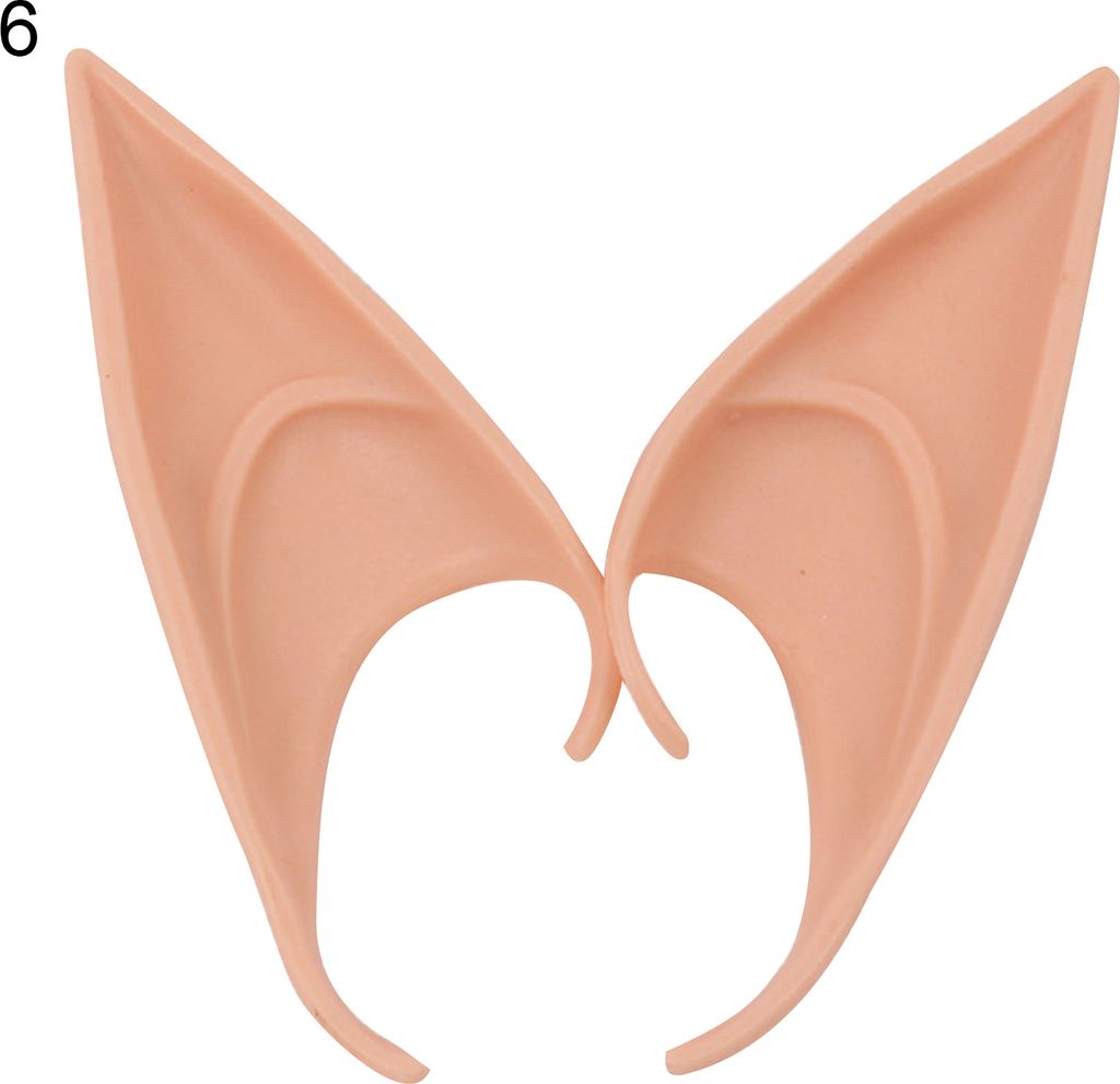 1 Paar hautfreundliche Elfenohren atmungsaktivem Emulsion Cosplay Kostüm Latex Elf Ohren Halloween Dekoration-6