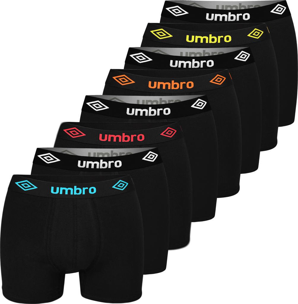 UMBRO Set di 8 confezioni di boxer da uomo in cotone | Immagine del prodotto 