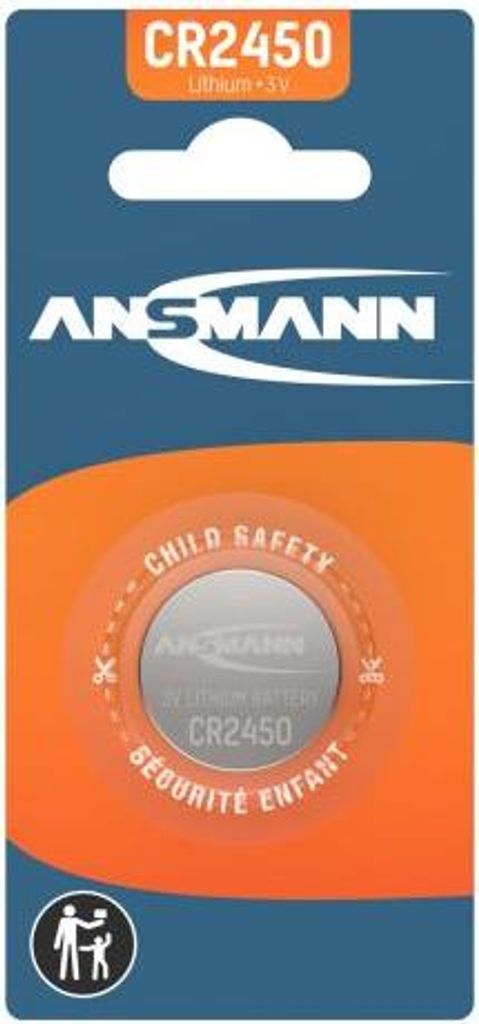 Ansmann Lithium Knopfzelle CR2450, 3 Volt