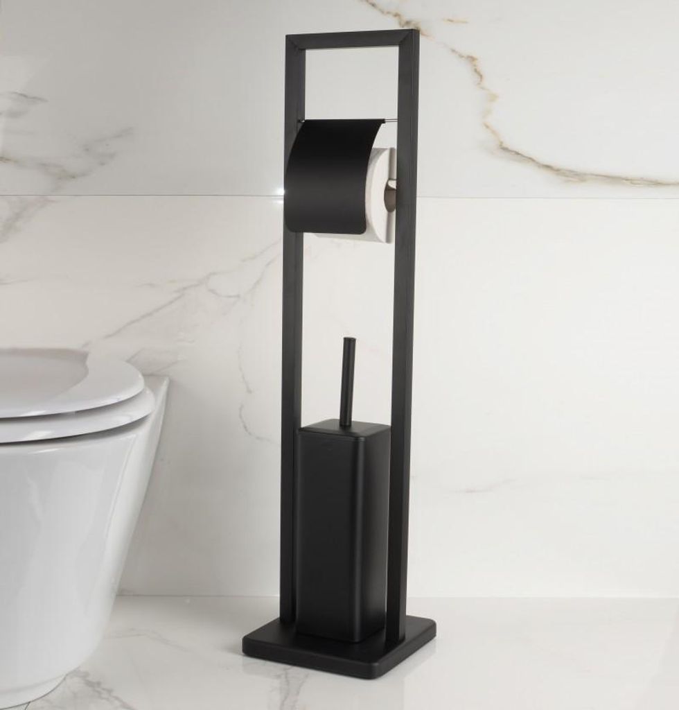 Toilettenpapierhalter stehend mit Toilettenbürste - 20x80cm Produktbild 