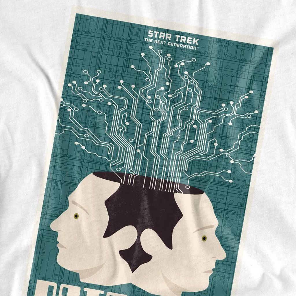 Star Trek - "The Next Generation Season 1 Episode 13" T-Shirt für Herren/Damen Uni TV9810 (M) (Weiß)