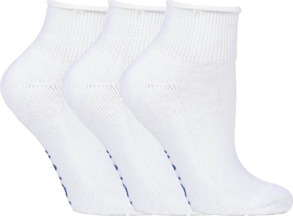 IOMI - 3er Pack Kurz Diabetikersocken Extra Weit | Baumwolle Sneaker Socken