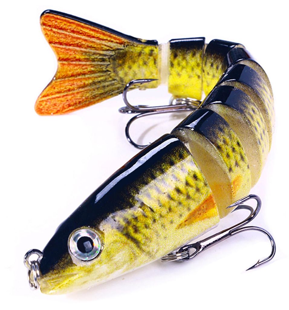 12,8 cm/18 g Bionischer Köder, realistische Fischaugen in leuchtenden Farben, flexibler Drillinghaken, farbenfroher, hochgradig realistischer Ange...