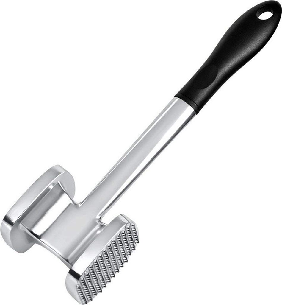Marteau à Viande Double Face Acier Inoxydable - Attendrisseur à Picots Et Surface Plate Pour Steak Et Poulet