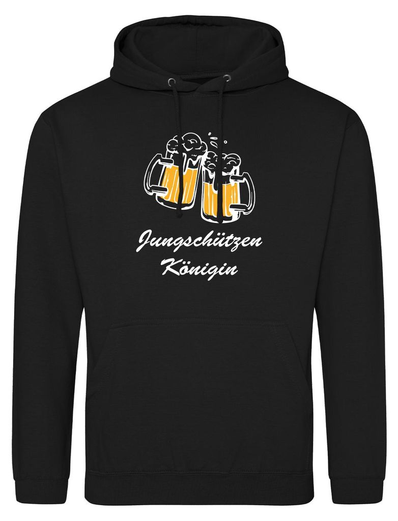 Huuraa Uni Hoodie Jungschützenkönigin Schützenfest M Deep Black Vegan Sweatshirt Geschenkidee