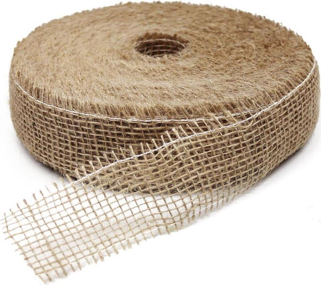 JUTE 5cm Band Juteband Tischband Dekoband 5cm/40m Natur
