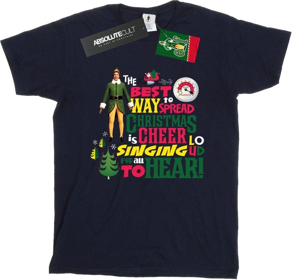 Elf - "Christmas Cheer" T-Shirt für Damen BI21800 (XXL) (Marineblau)