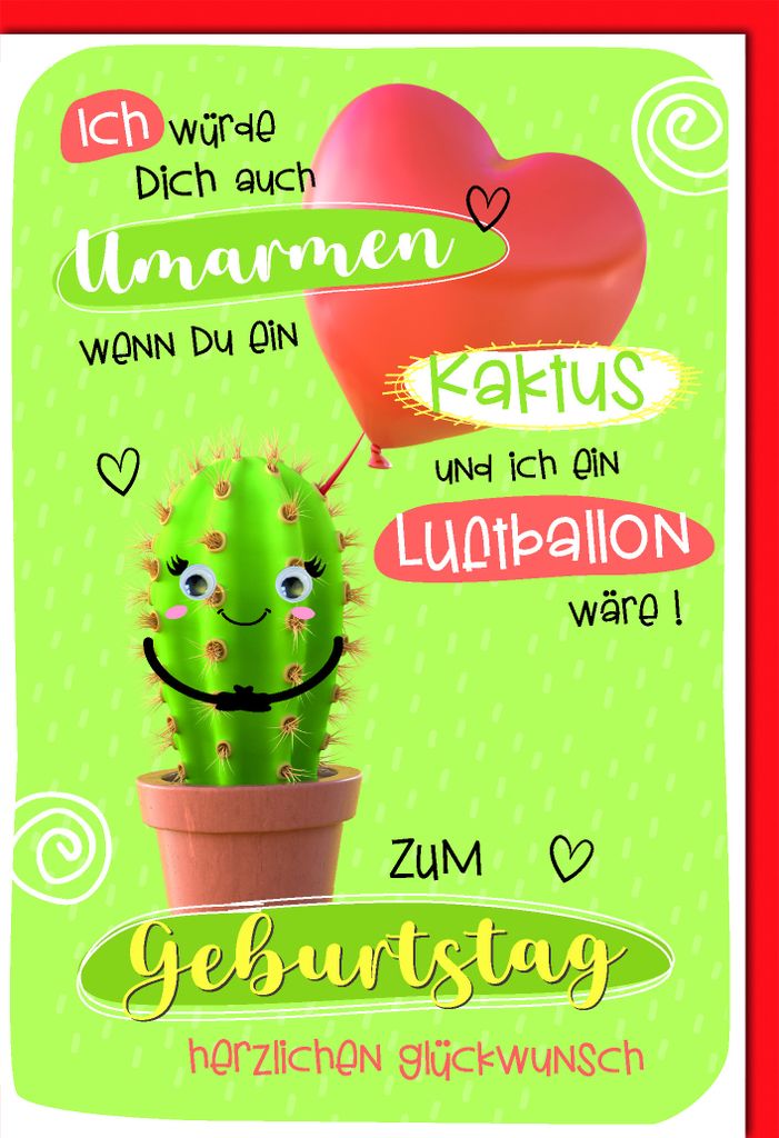 Geburtstag - Glückwunschkarte im Format 11,5 x 17 cm mit Umschlag