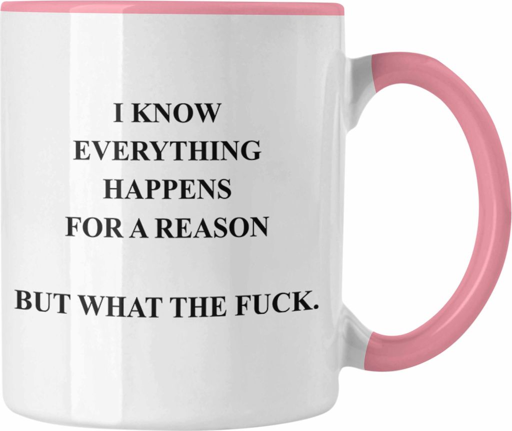 Trendation - Lustige Tasse mit Spruch für Frauen Männer Arbeit Büro Lustig Tassen Becher mit Sprüchen Kollegin Geschenk Sarkasmus WTF (Rosa)