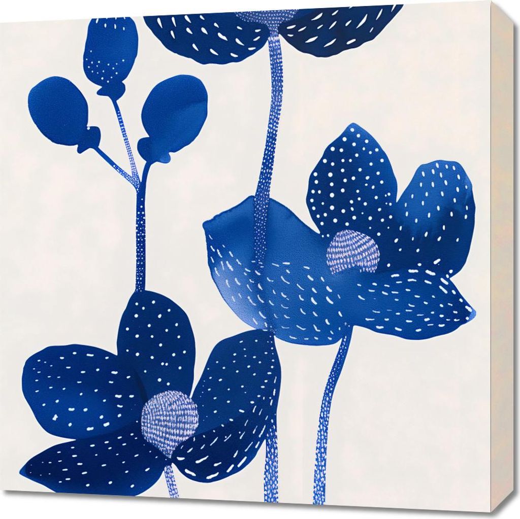 Bild 60x60cm Nachtblumen