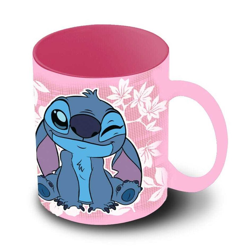 Disney – Lilo & Stitch – Stitch mit rosa Blumen – Becher Produktbild 