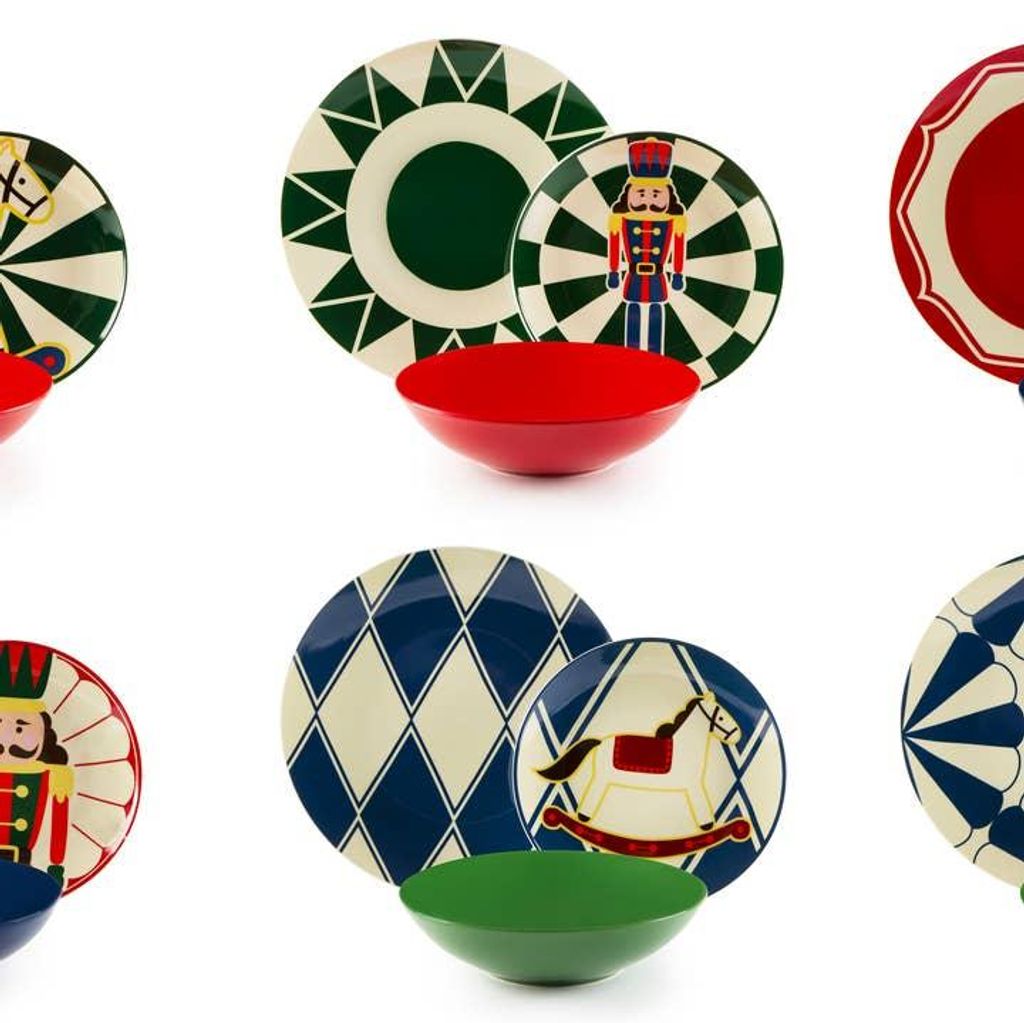Set di stoviglie Excelsa da 18 pezzi - Natale vintage Immagine del prodotto 