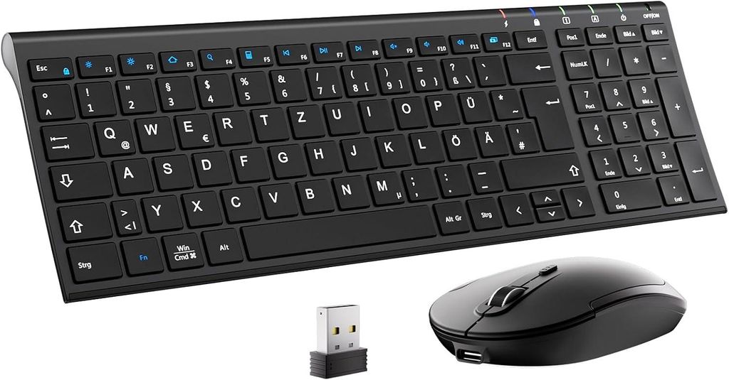 Aluminium Wireless Slim Tastatur QWERTZ Layout (Deutsch) Produktbild 