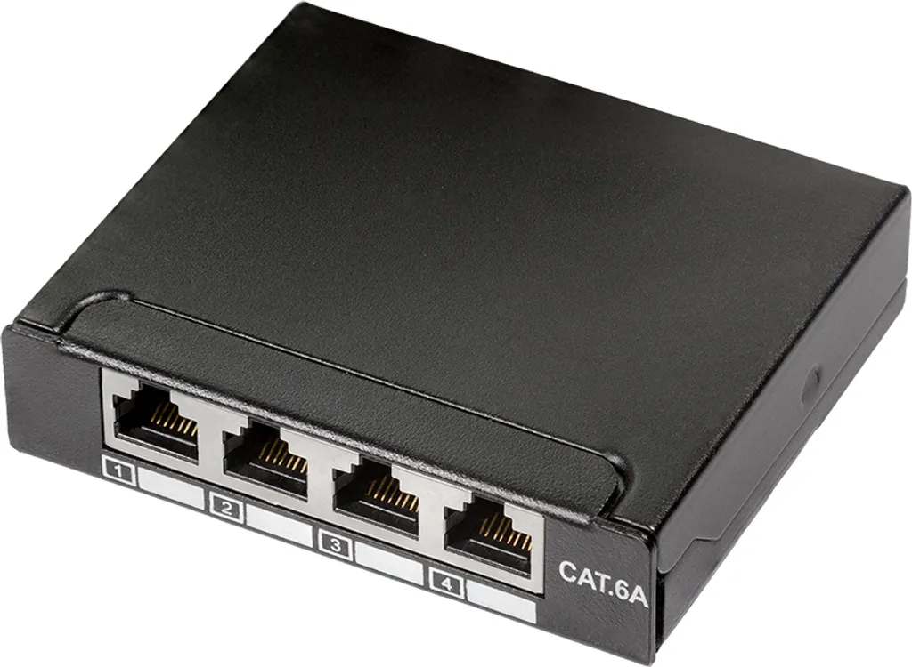 Mini Distributore LogiLink NP0088 Cat.6A 4 Porte - In Pronta Consegna