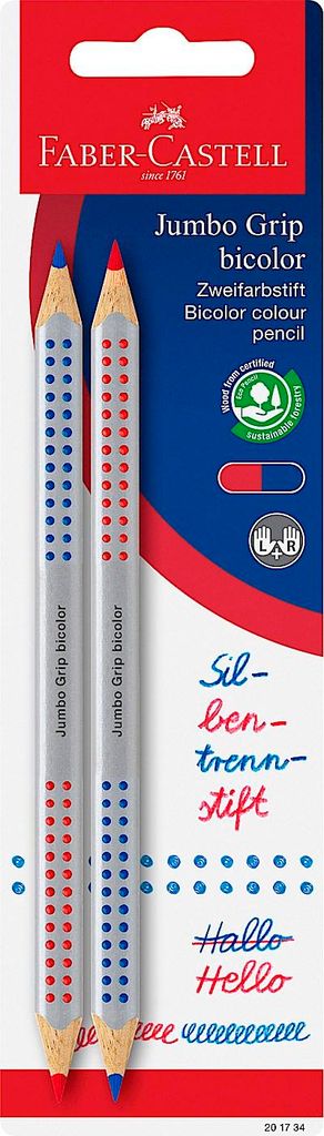 FABER-CASTELL Jumbo Grip bicolor Silbentrennstift 2xBK Produktbild 