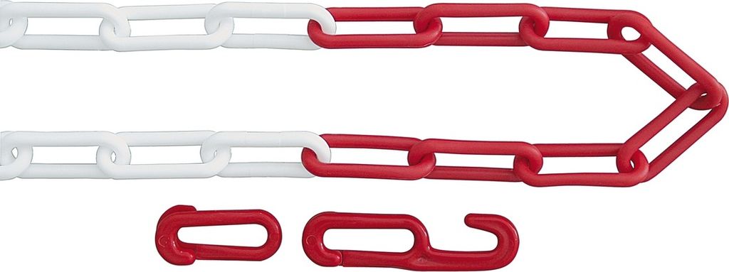 Vormann Kunststoffkette 6 mm rot weiß 5m