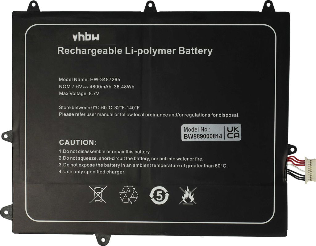vhbw Akku kompatibel mit Trekstor Primebook C11, C11B Produktbild 