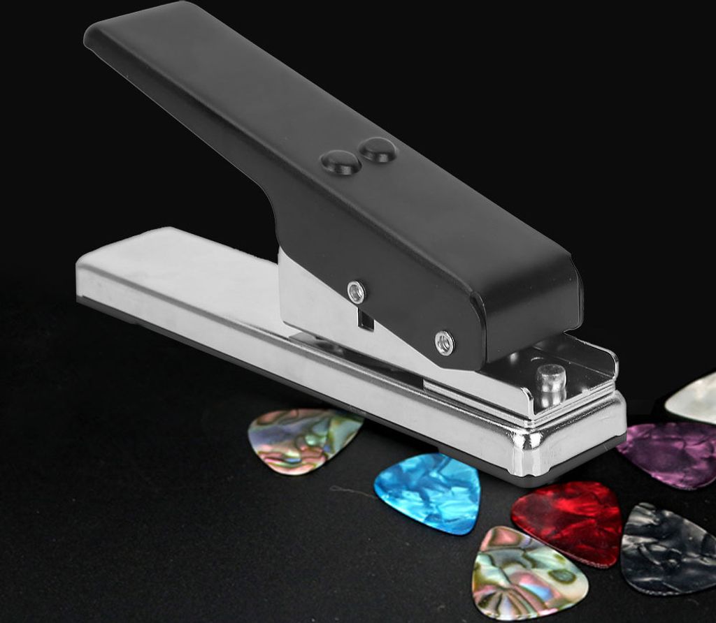 Gitarrenplektrum-Schneider, robuster Plektrum-Stanzer, zwei Formen, robustes Metallmaterial für Gitarrenplektrum