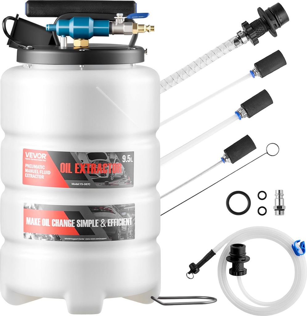 Pompa do odsysania oleju VEVOR 9,5 l, pneumatyczna/ręczna, Zdjęcie produktu 