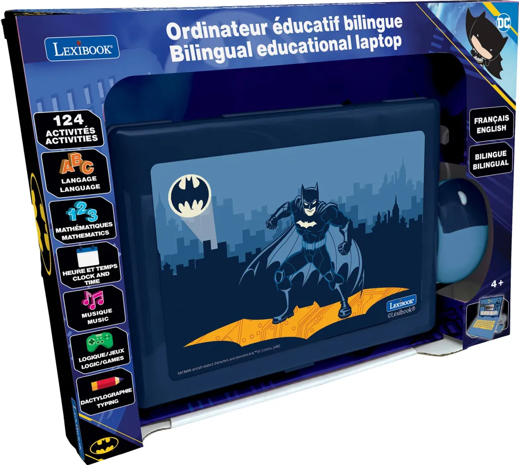 Ordinateur portable Batman bilingue avec écran LCD et souris interactive - 3