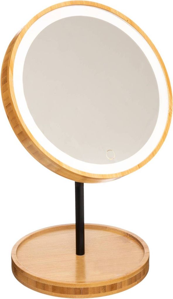 5five Simply Smart | Kosmetikspiegel LED - Rund - Bambus - Produktbild 