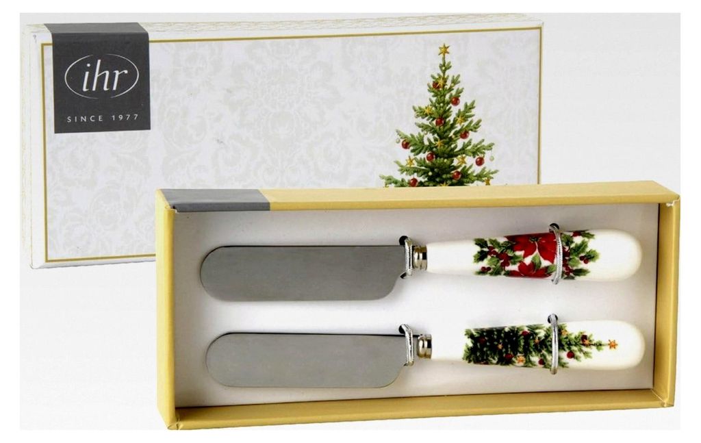 Buttermesser Set Weihnachtsbaum gold