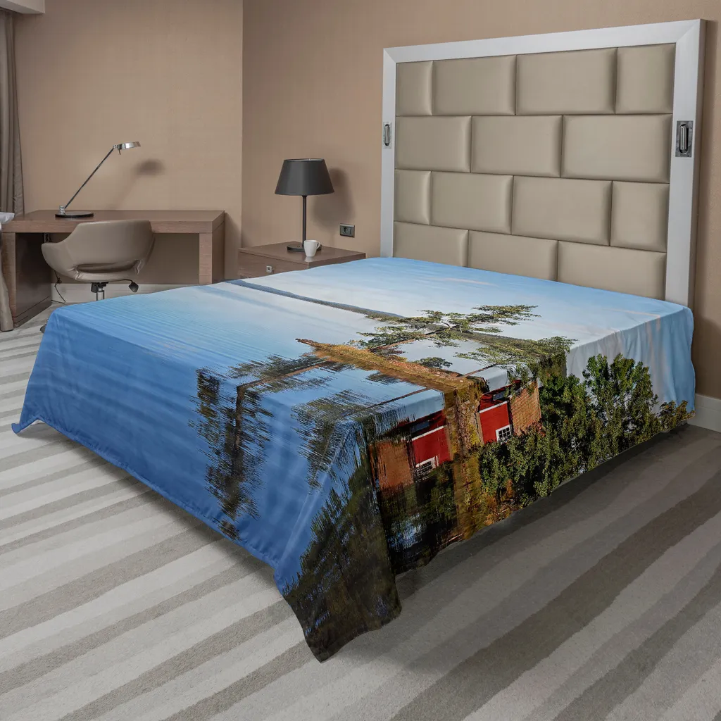 Drap de lit pour décoration de chambre ambiance nature et reposante
