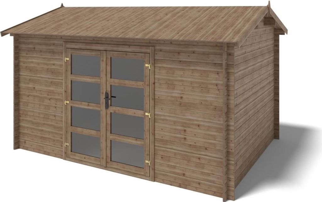 Gartenhaus, Gerätehaus 12m2 - 4x3m - 28mm - Imprägniert