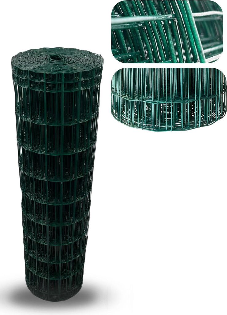 VaGo Maschendrahtzaun Zaun 1,50mx25m Gartenzaun 100x75mm Maschinengeflecht