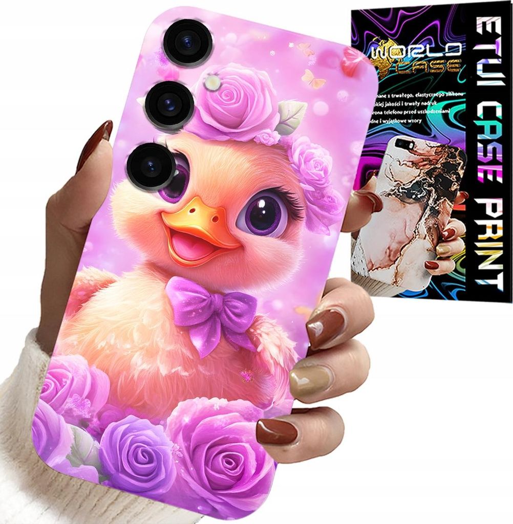 Hülle Für Samsung Galaxy A05S - Süsse Ente, Ente Auf Rosa Hintergrund