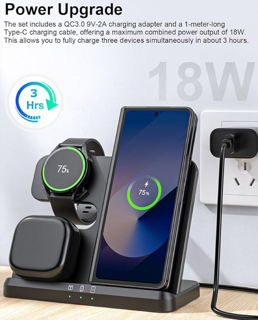 Induktive Ladestation für Samsung 3 in 1 Ladestation Produktbild 2