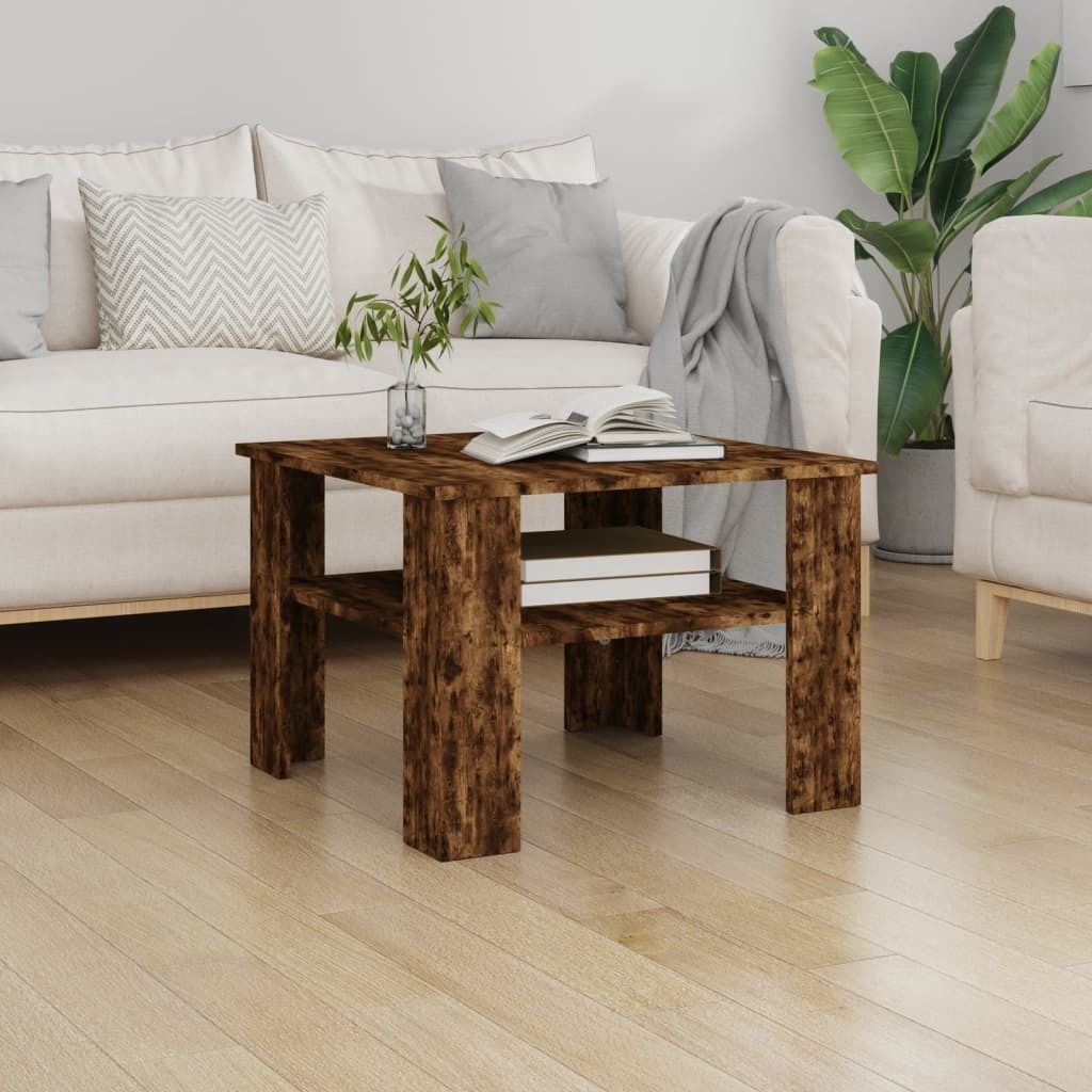 Maison Exclusive - Couchtisch Räuchereiche 60x60x42 cm Holzwerkstoff